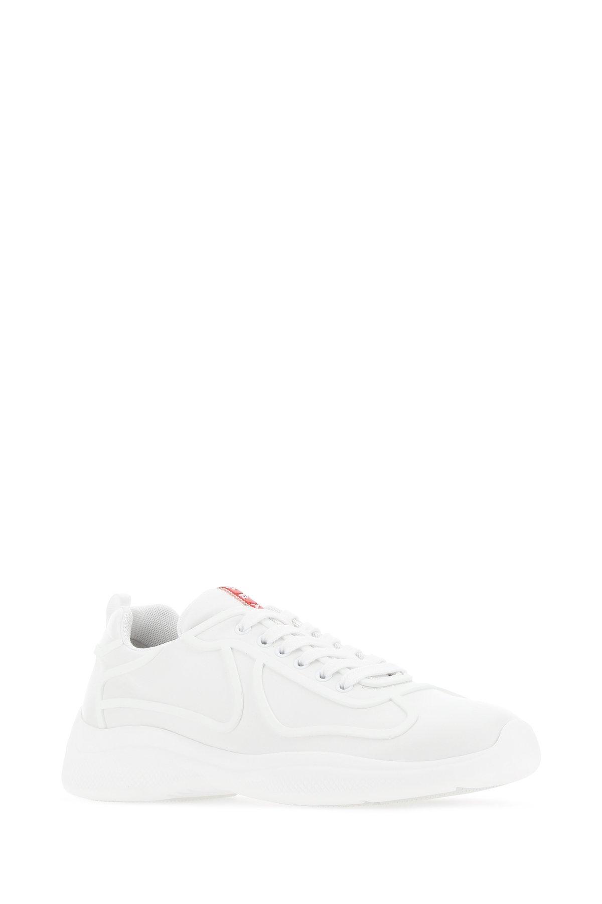 Prada Leather America's Cup Sneakers in White for Men - Lyst