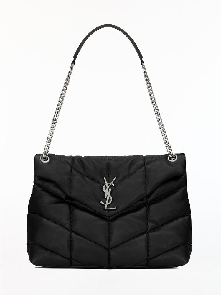 Saint Laurent - Black Tri-Color YSL Monogram Puffer Shoulder Bag