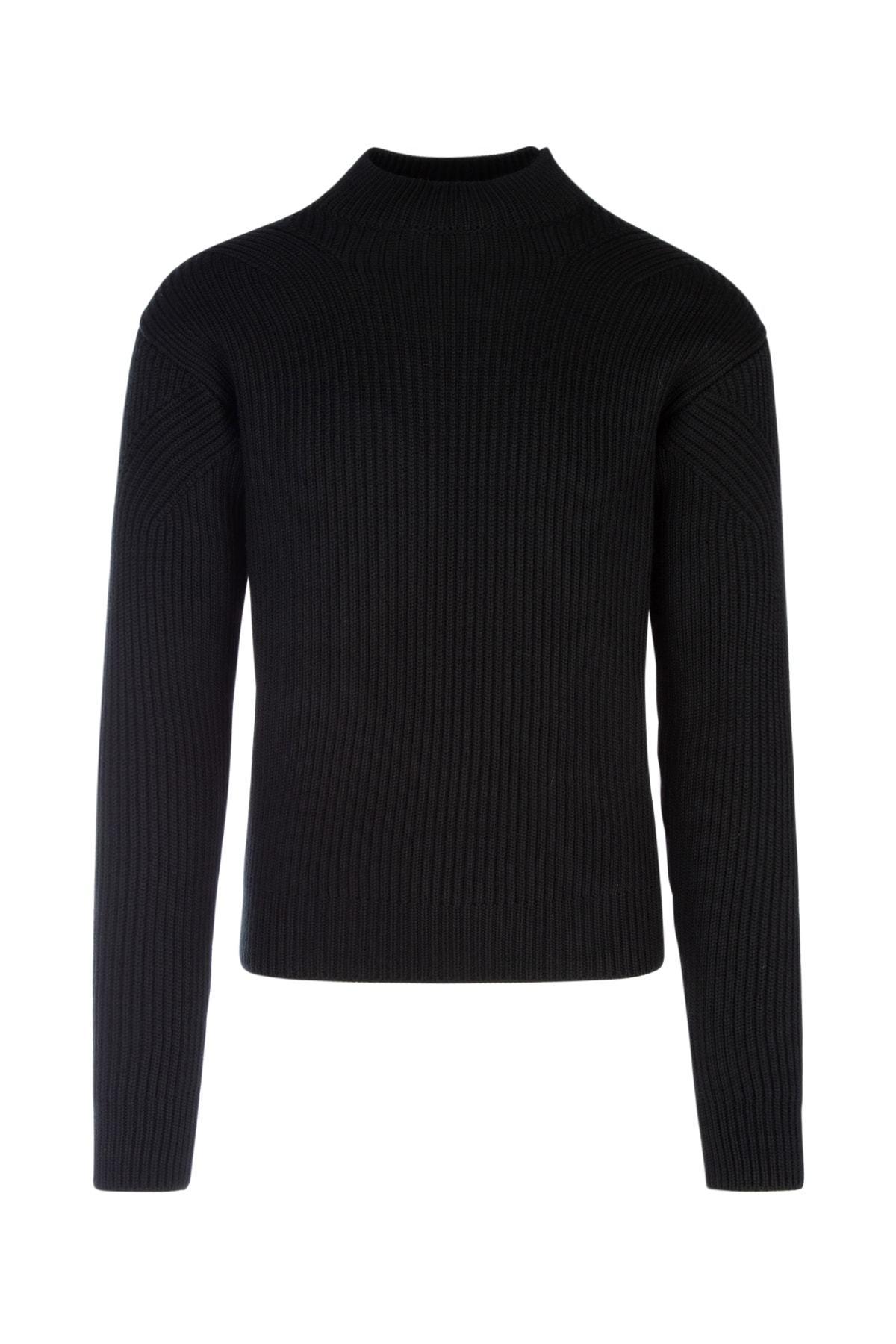 Prada Synthetic Knitted Turtleneck Jumper in Black for Men - Lyst