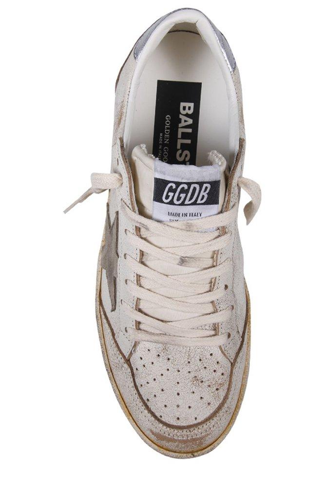 Golden Goose Ballstar Lace-up Sneakers in White | Lyst