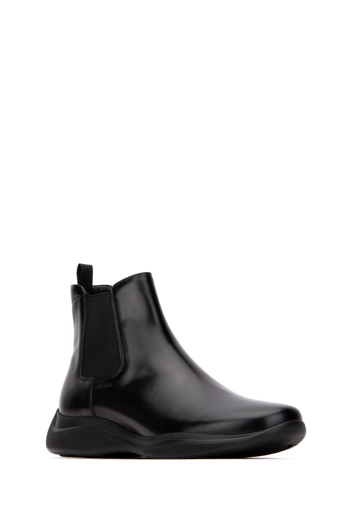 Prada Brushed Chelsea Boots in Black for Men | Lyst Australia