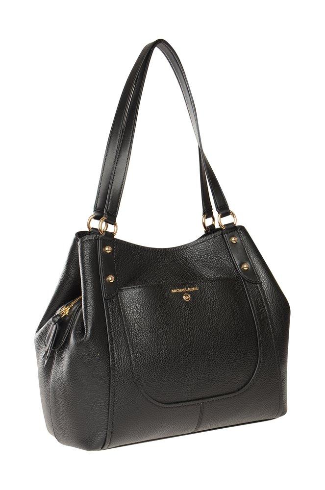 Michael Kors 'Hamilton' Embossed Leather Tote Bag Black