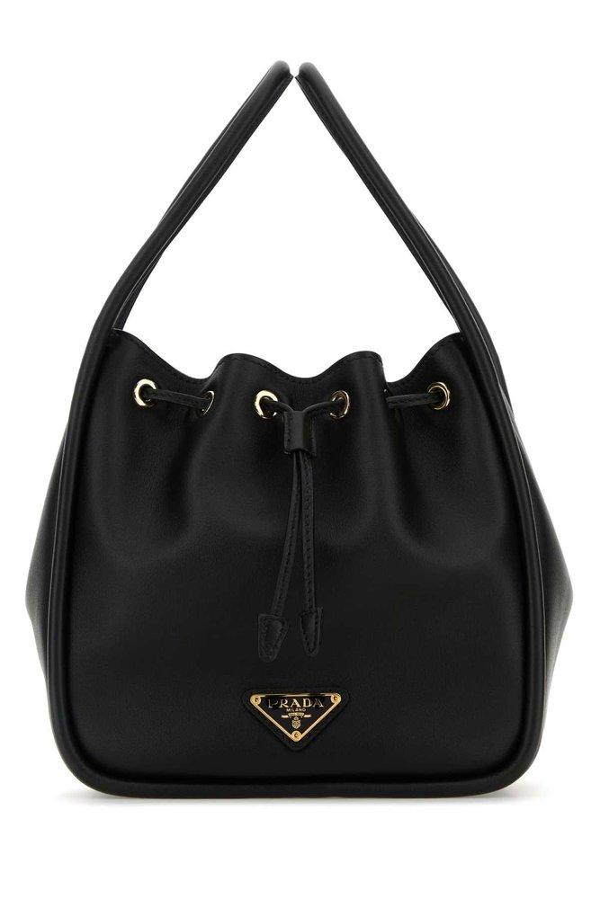 Prada Black Leather Mini Darling Bucket Bag | Lyst