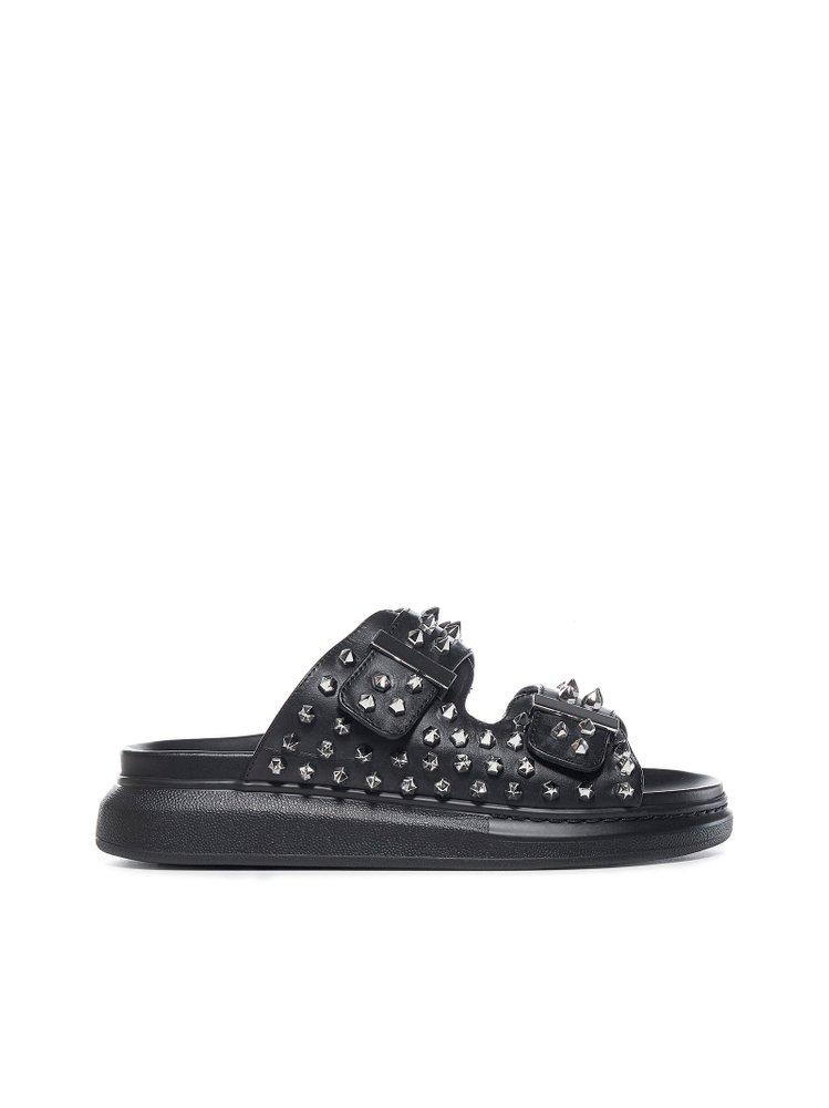 Alexander McQueen Studded Oversized Sandals in Black | Lyst