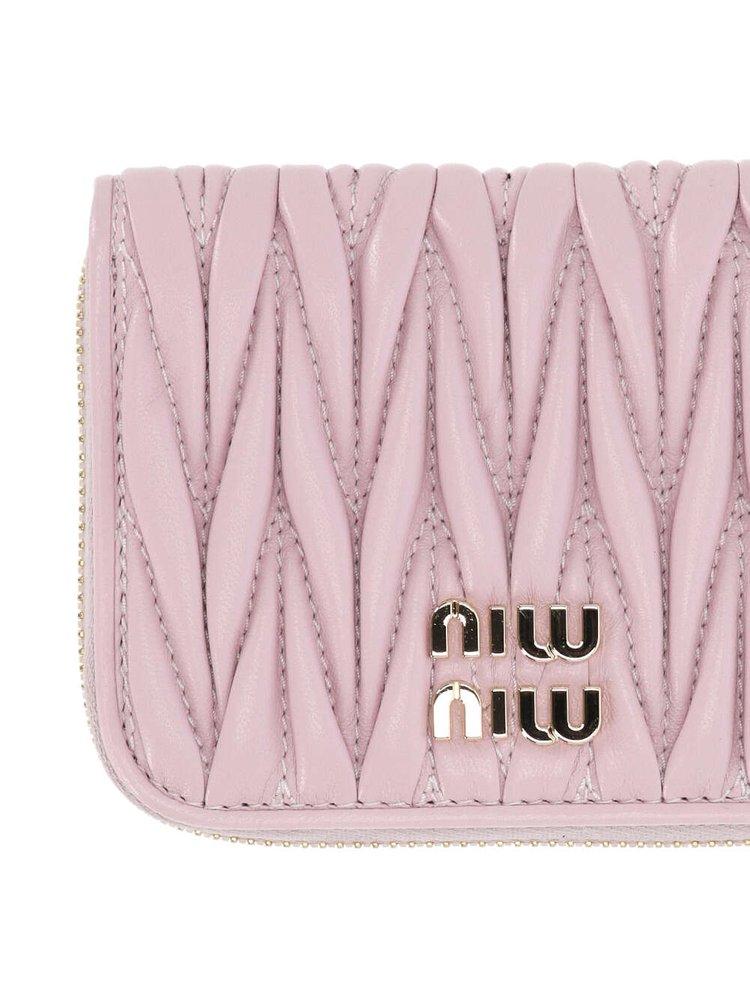 Miu miu portafoglio zip discount around logo wallet dimesinos