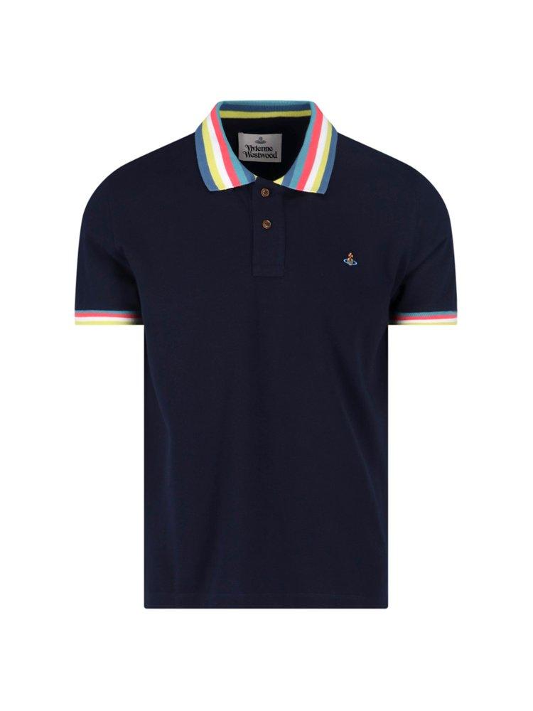 Vivienne Westwood Logo Classic Polo Shirt in Blue for Men | Lyst