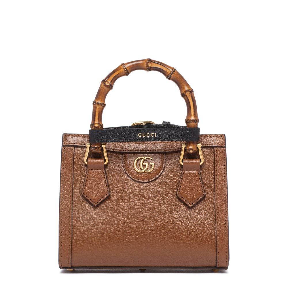 Gucci Mini Diana Top Handle Bag in Brown | Lyst