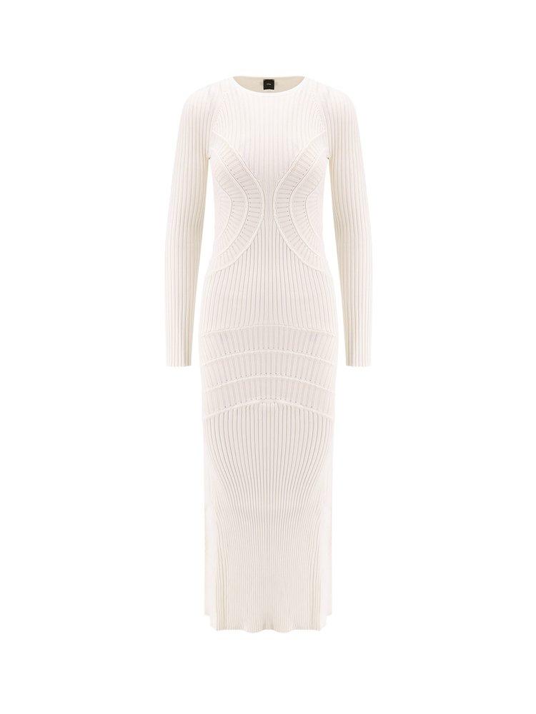 Pinko Vettore Viscose Blend Long Dress in White | Lyst