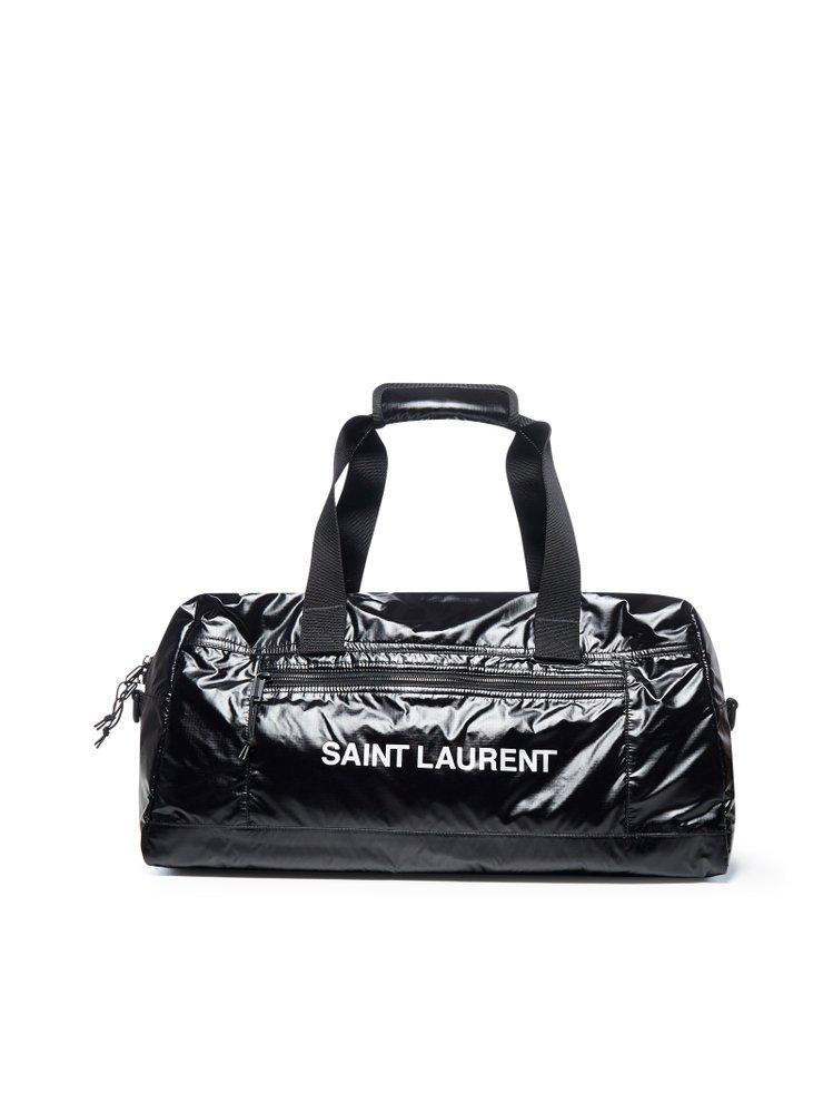 Saint Laurent Nuxx Logo Printed Duffle Bag in Black for Men | Lyst UK