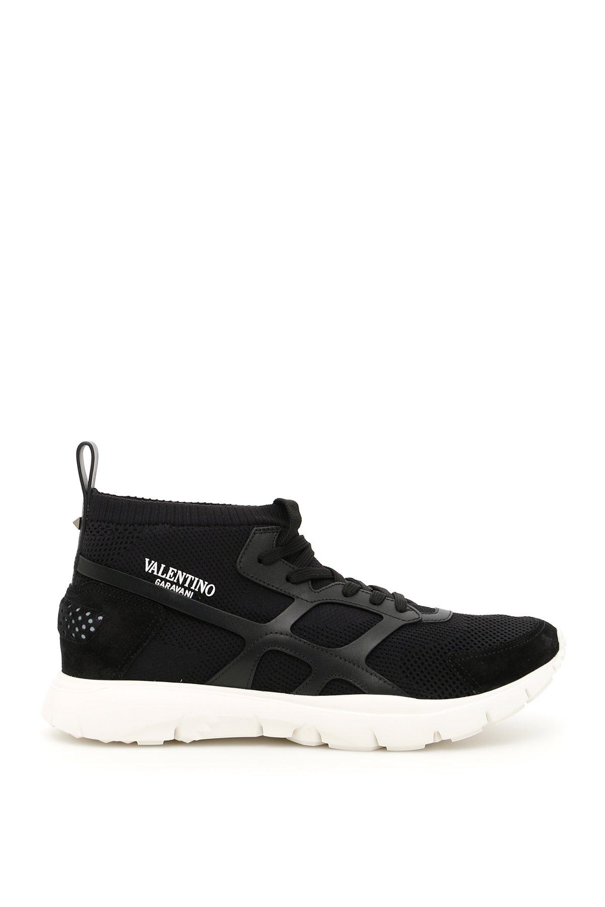 Valentino Leather Sound High Top Trainers in Nero (Black) for Men - Lyst