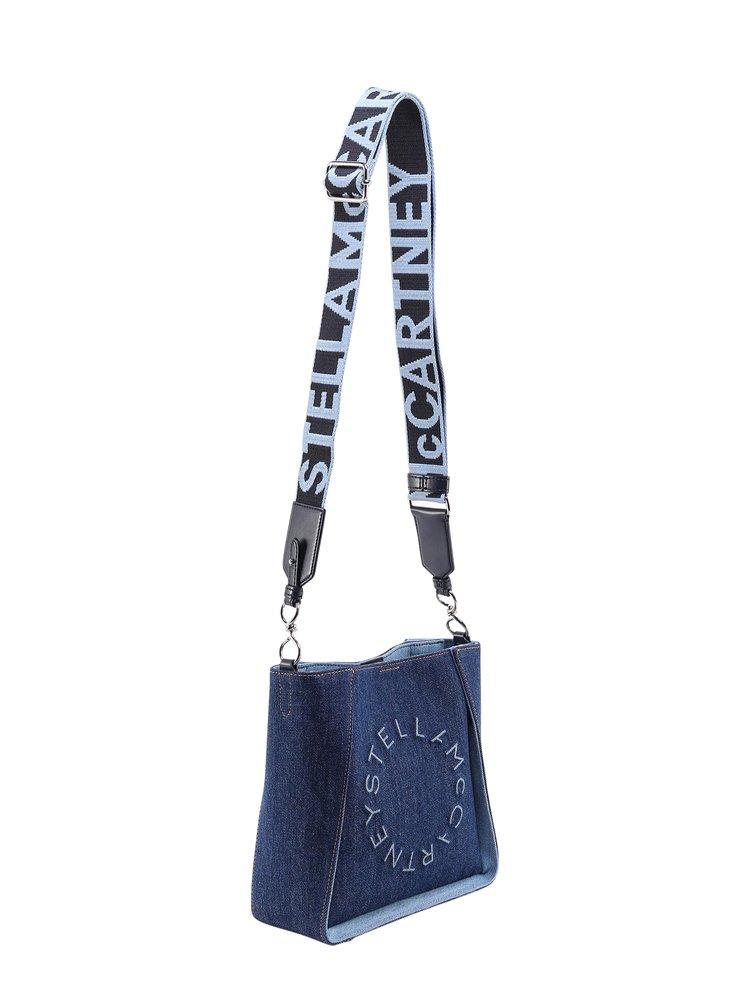 Stella McCartney Stella Logo Shoulder Bag in Blue | Lyst