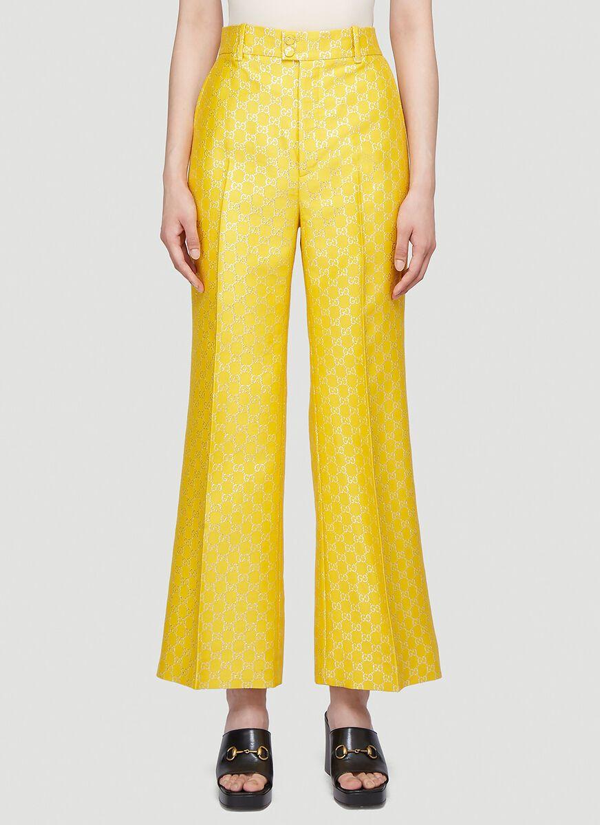 Silk trousers Gucci Multicolour size 40 IT in Silk - 36428248