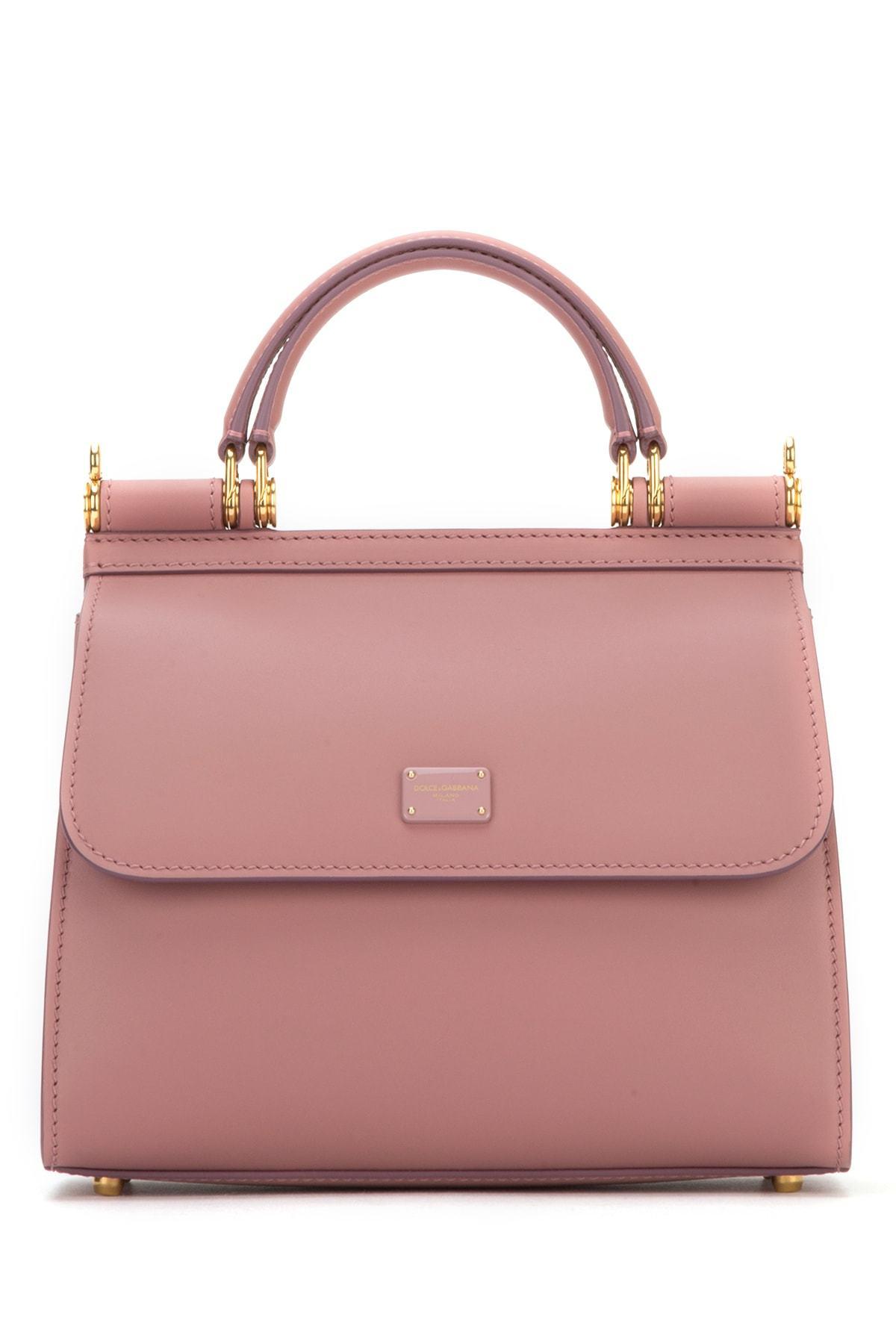 Dolce & Gabbana Leather Sicily 58 Tote Bag in Pink - Lyst