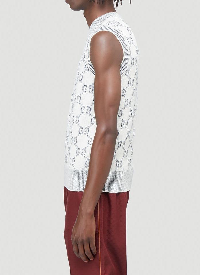 gucci-White-GG-V-neck-Knit-