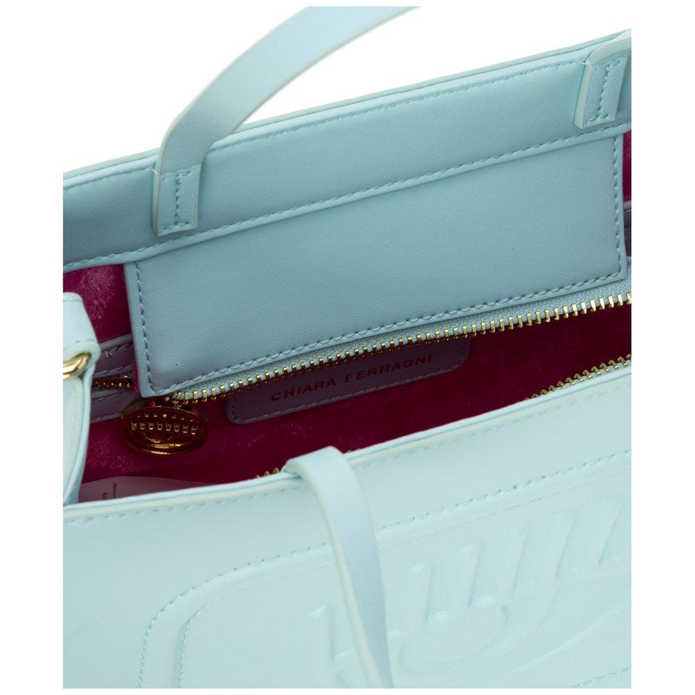 Chiara Ferragni Eyelike Logo-Embossed Small Top Handle Bag
