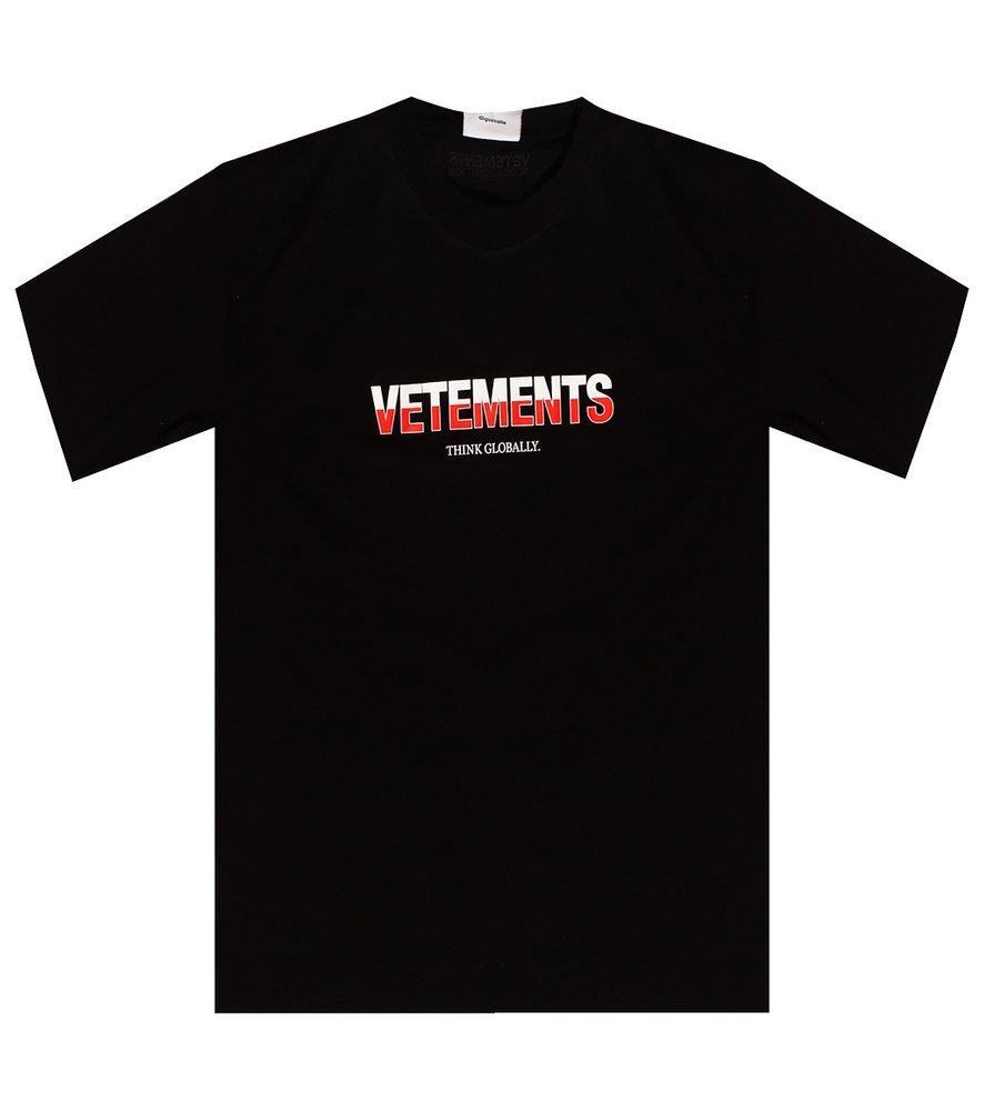 Vetements Poland Flag Logo Printed T-shirt in Black for Men | Lyst