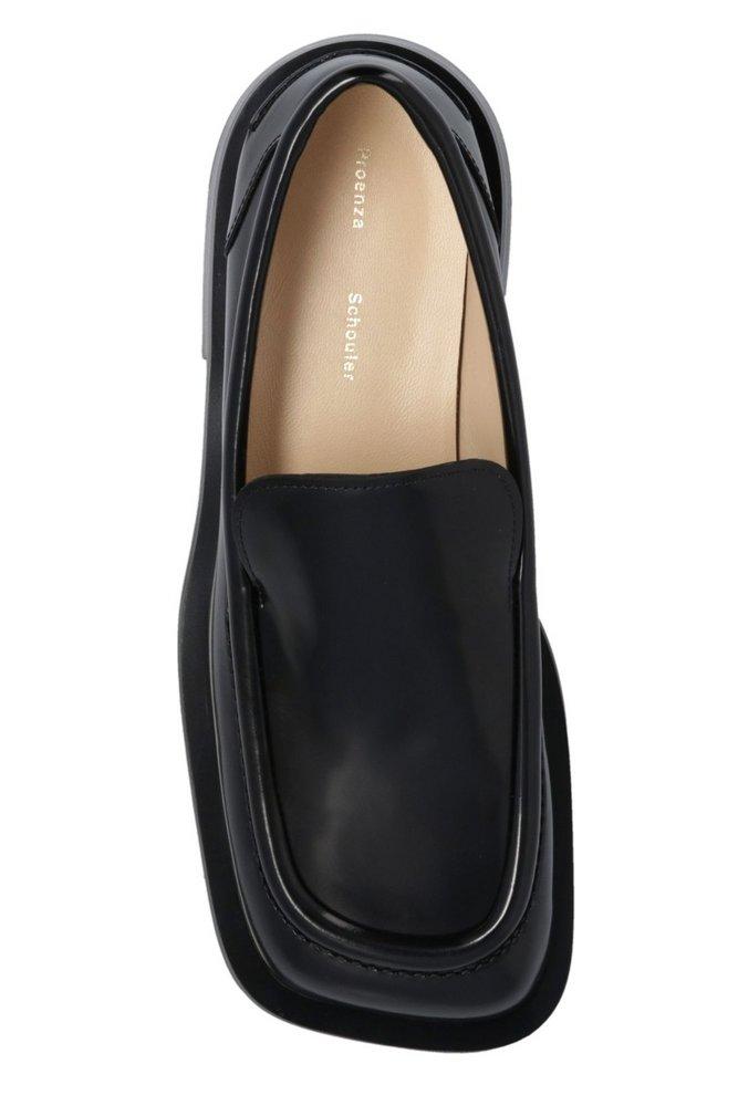 Proenza Schouler Square-toe Slip-on Loafers in Black | Lyst