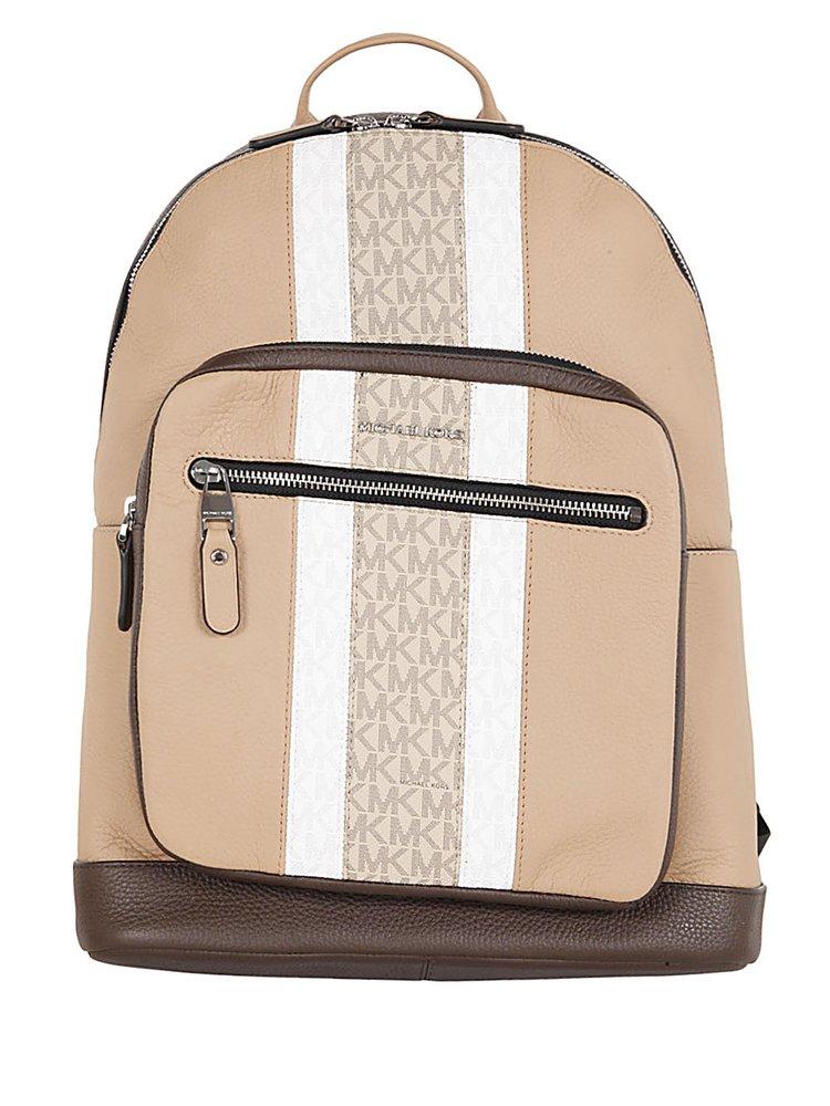 Michael Kors Monogram Zipped Backpack in Brown for Men