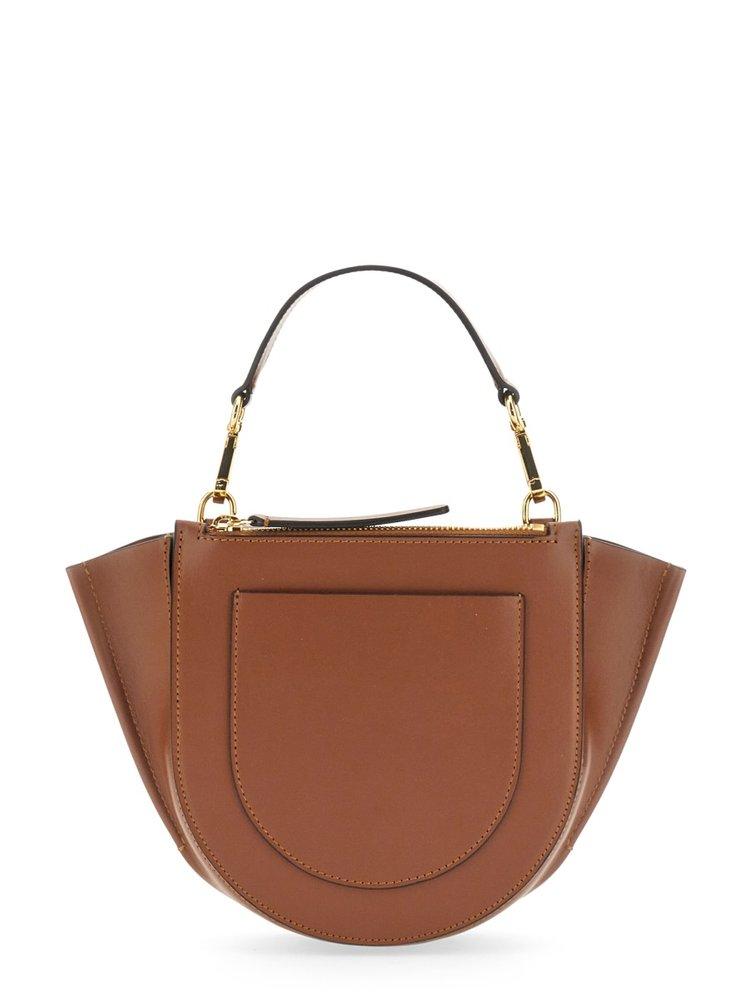 Wandler Hortensia Logo Printed Mini Shoulder Bag in Brown | Lyst