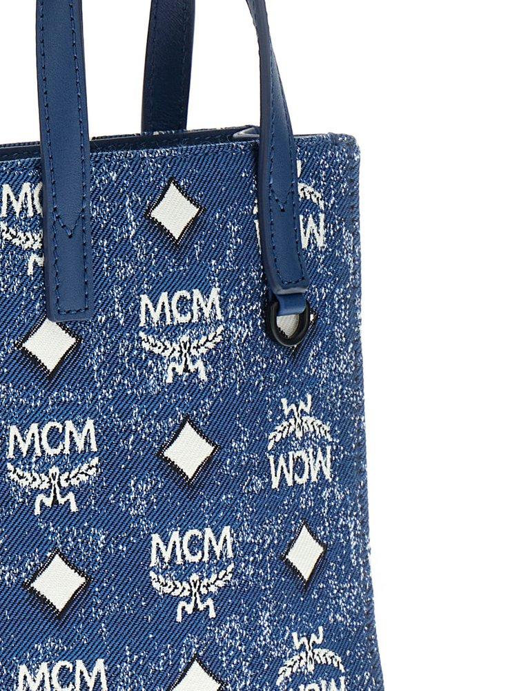 Women's Jacquard Denim Mini 'aren' Bag by Mcm
