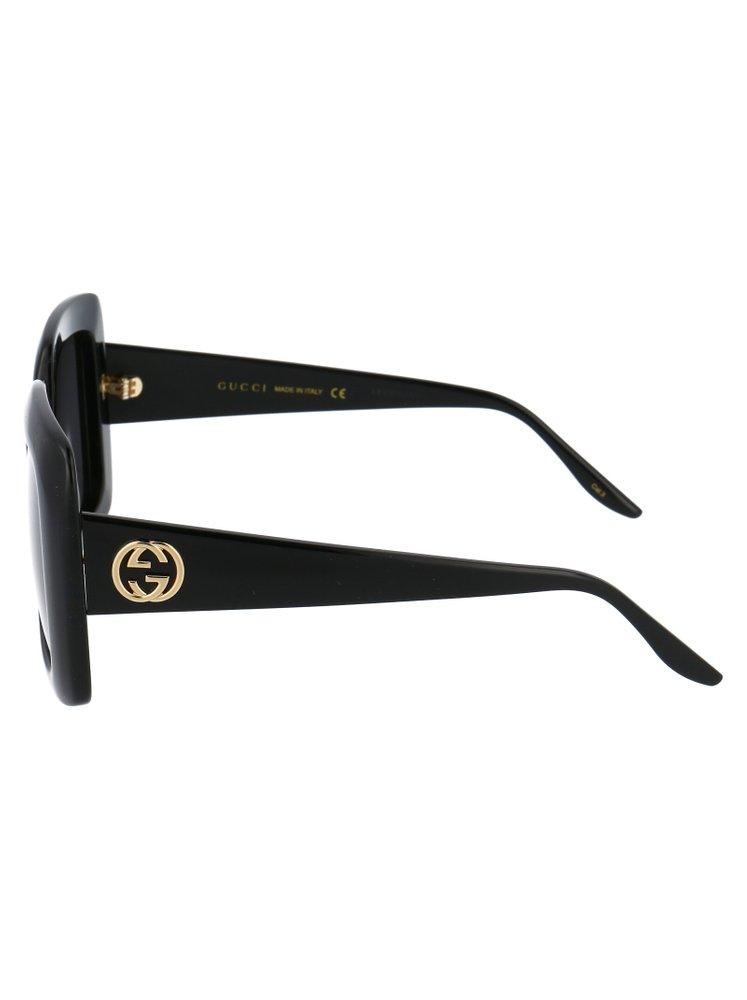 Gucci Square Frame Sunglasses in Black | Lyst