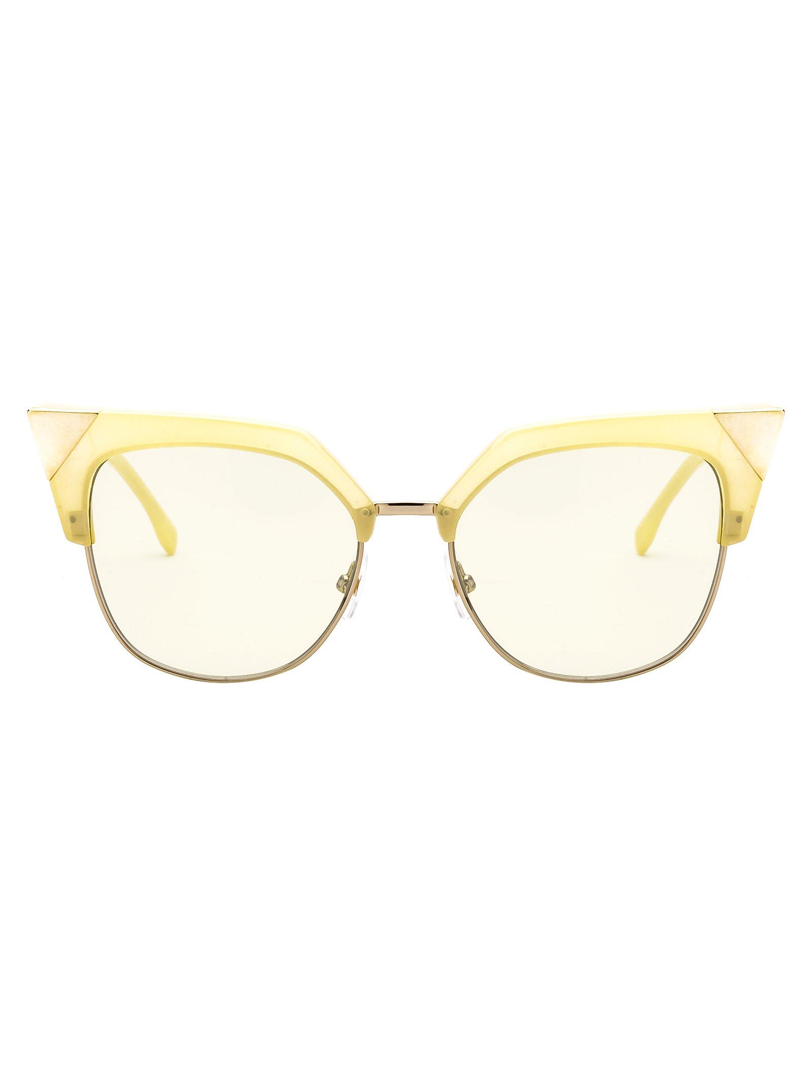 Fendi Cat Eye Sunglasses in Yellow Lyst