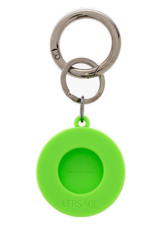 Versace Medusa Embossed Round Key Ring in Green for Men | Lyst