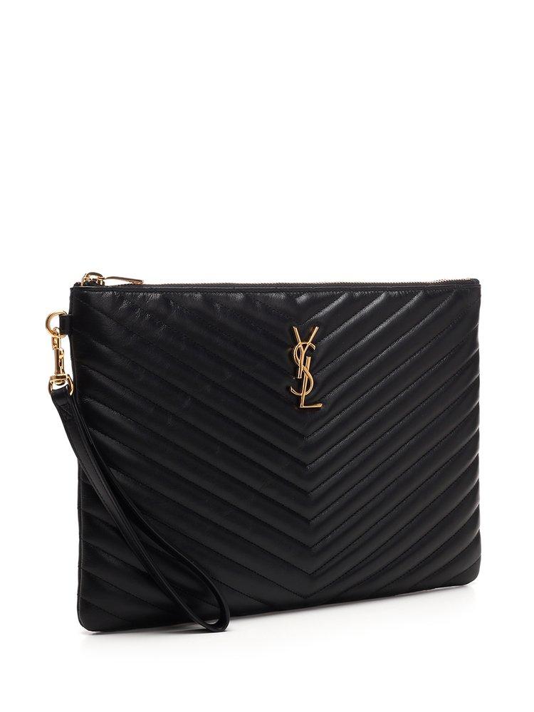 UPTOWN pouch in CROCODILE-EMBOSSED shiny leather | Saint Laurent | YSL.com