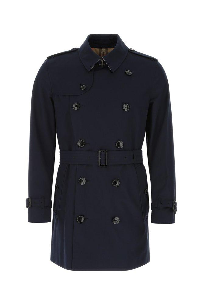 Burberry The Short Kensington Heritage Belted Trench Coat in Blue for ...