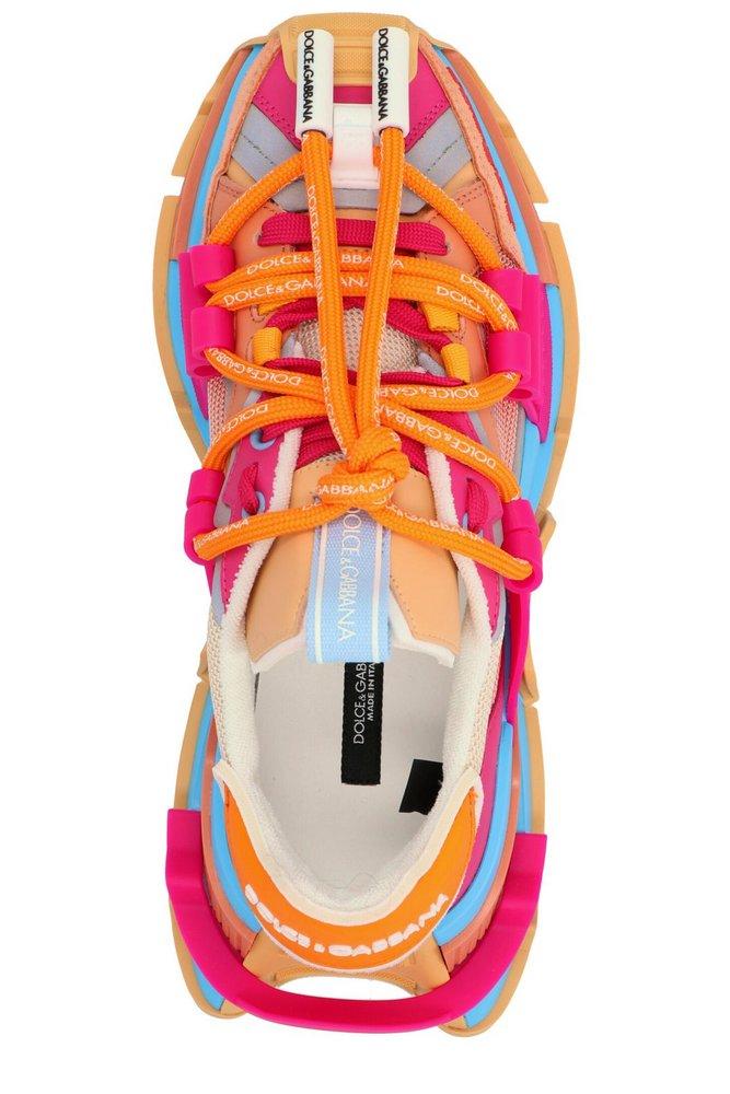 Dolce & Gabbana Colour Block Lace-up Sneakers | Lyst