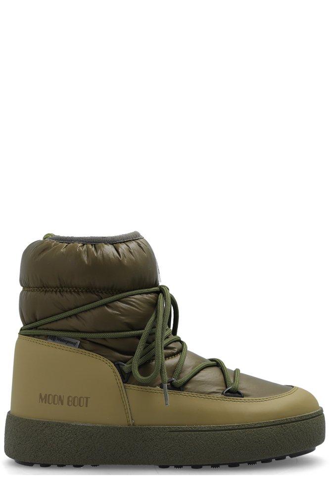 Moon Boot Ltrack Low Lace-up Boots in Green | Lyst