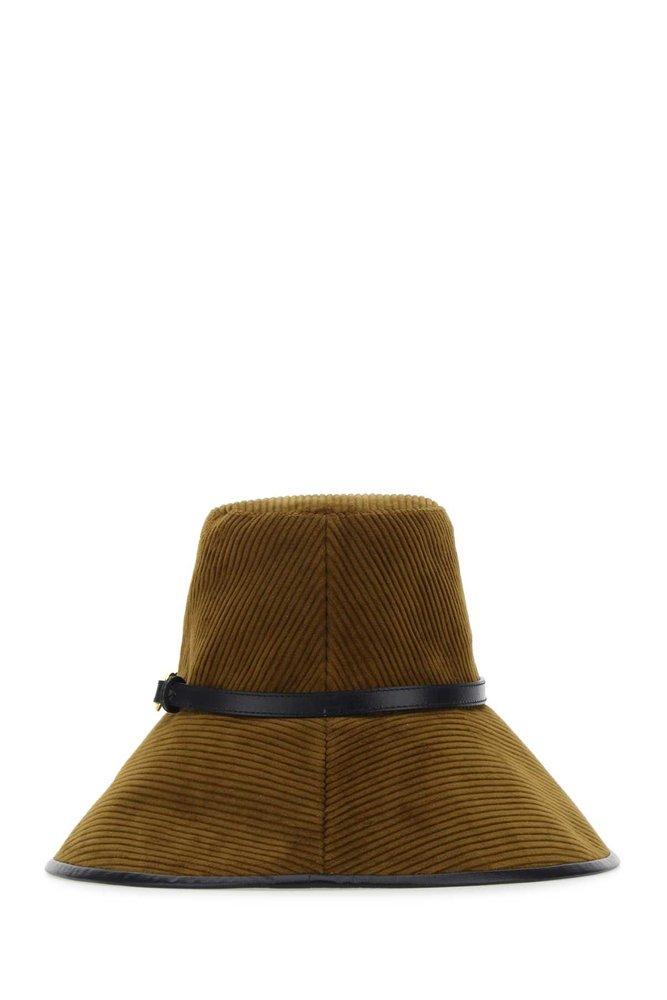 Gucci Horsebit Detailed Corduroy Hat in Brown Lyst