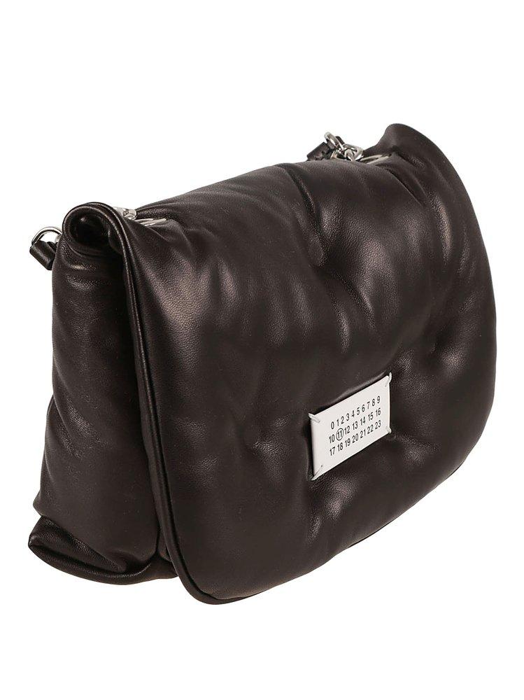 Maison Margiela Logo Patch Puffer Shoulder Bag in Black Lyst UK