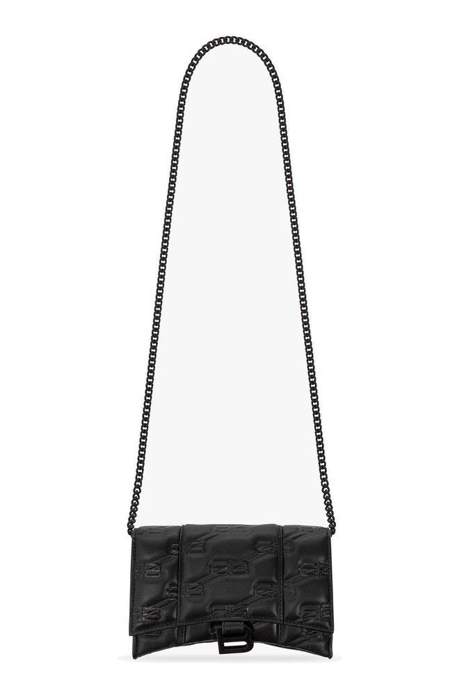 Balenciaga Hour Chained Wallet in Black | Lyst
