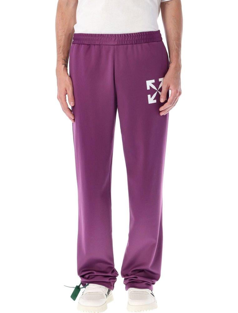 Off-White c/o Virgil Abloh Arrow Printed Track Pants in Purple for Men