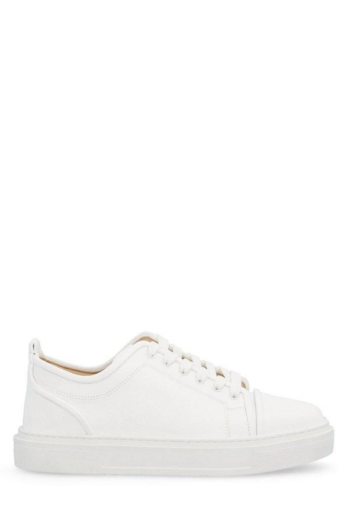 Christian Louboutin Adolon Junior Laced Low-top Sneakers in White
