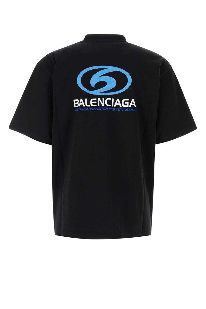 【関税&送料込】Balenciaga Nero Cotone Stampa Con Logo T-Shi 関税&送料込】Balenciaga Nero Cotone Stampa Con Logo T-Shi