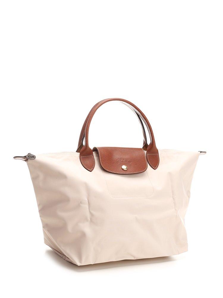 Longchamp Le Pliage Medium Top Handle Bag in Natural | Lyst