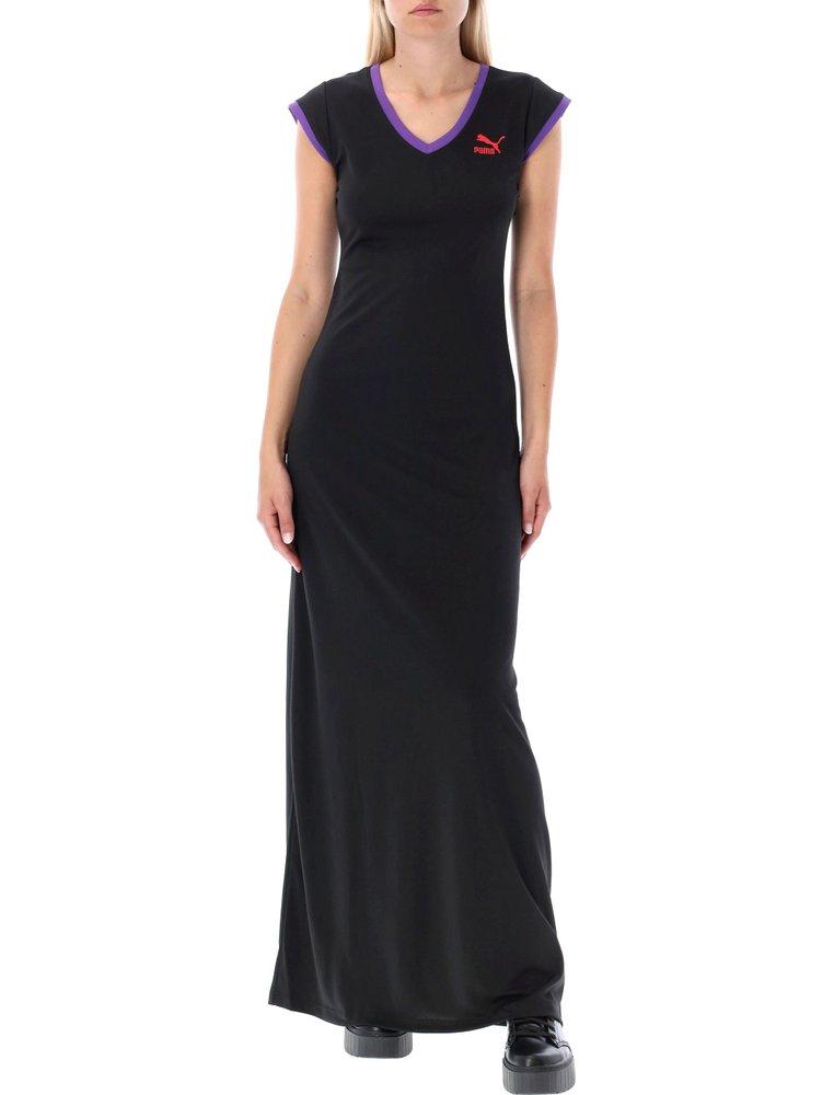 PUMA X Dua Lipa Sleeveless Maxi Dress in Black | Lyst