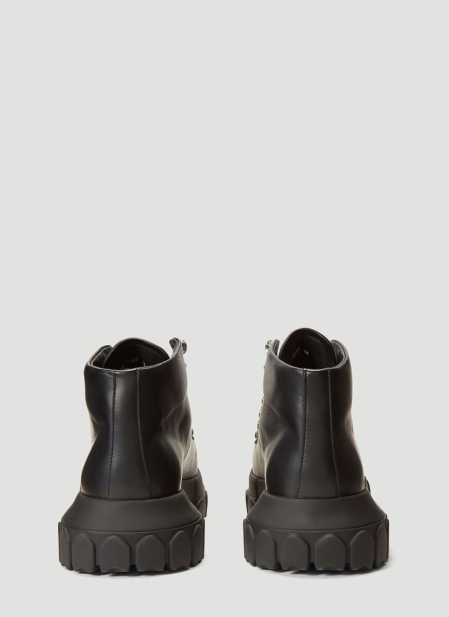 Rick Owens Mega Bozo Hiker Tractor Boots in Black for Men | Lyst