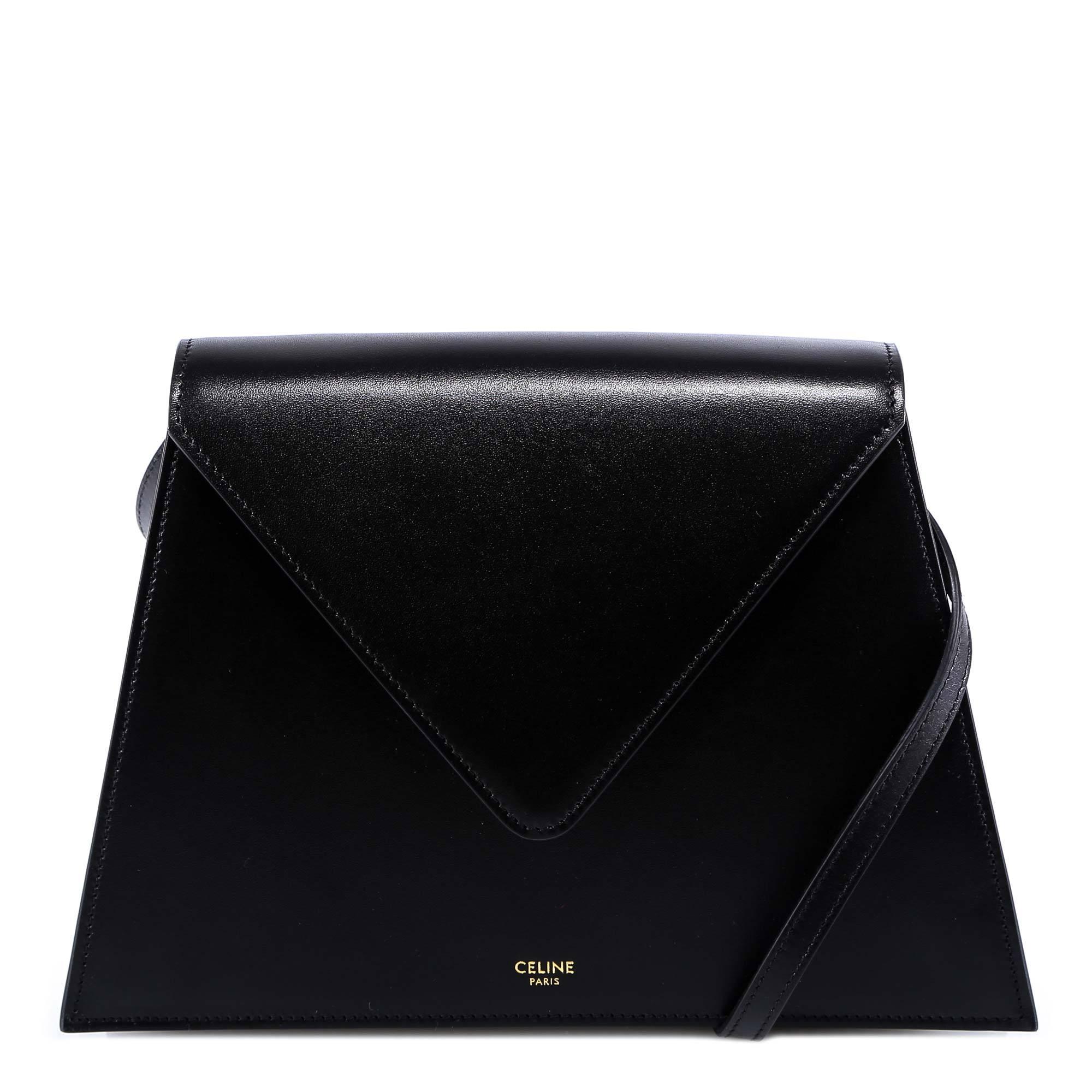 Celine Triangle Shoulder Bag in Black