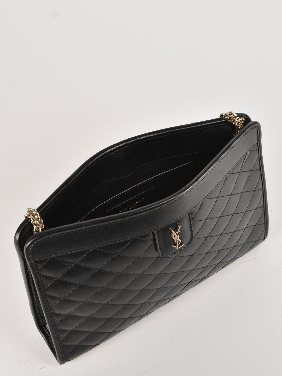 Saint Laurent Leather Victoire Baby Clutch in Black | Lyst