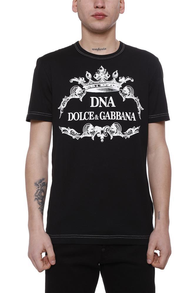 Dolce & Gabbana Cotton Dna T-shirt in Black for Men | Lyst