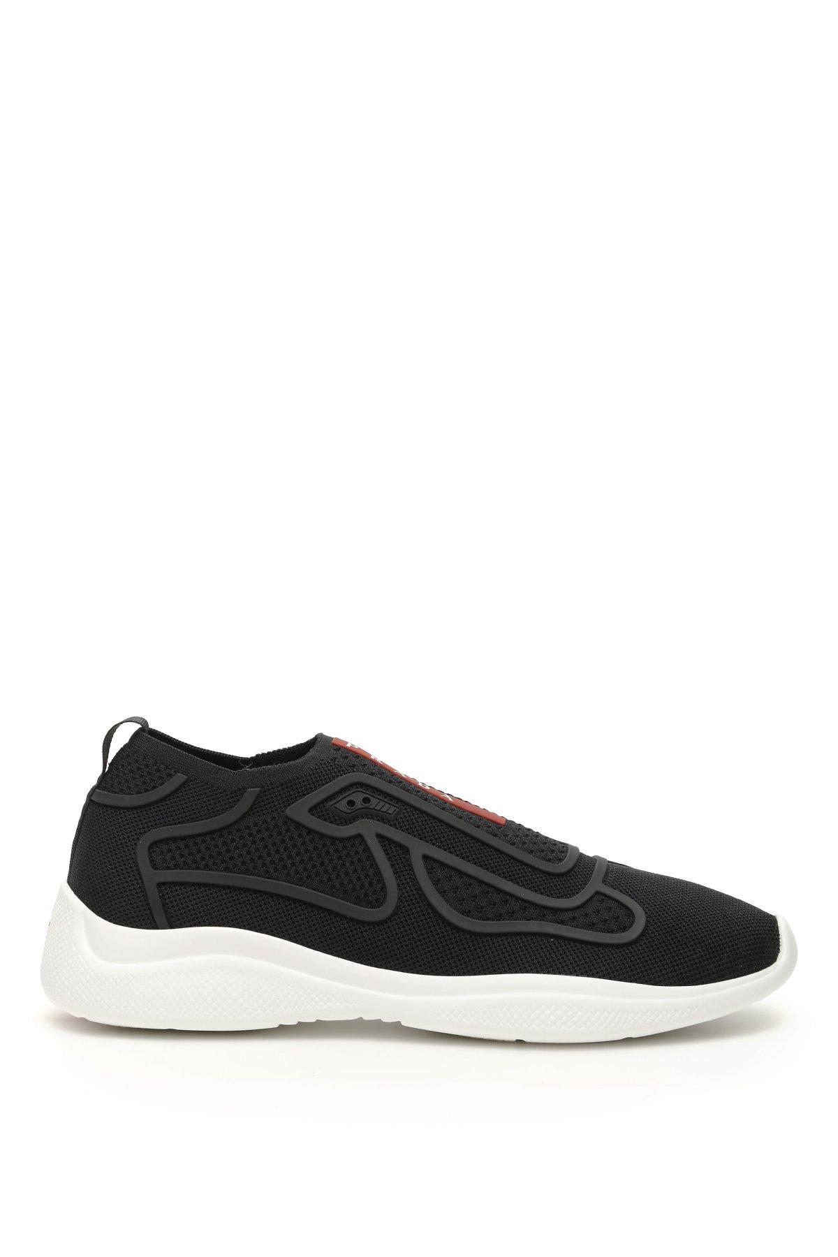 lån Seraph Ubarmhjertig Prada America's Cup Slip On Sneakers in Black for Men | Lyst