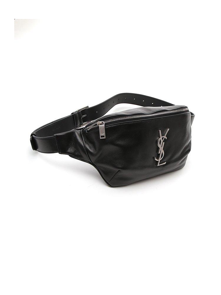 Saint Laurent Cassandre Belt Bag in Black for Men | Lyst