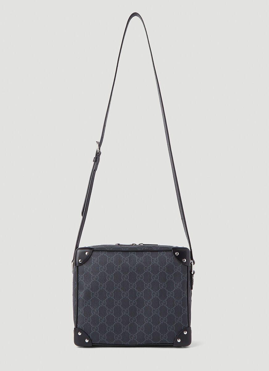 Gucci Canvas GG Supreme Shoulder Bag in Black for Men - Lyst