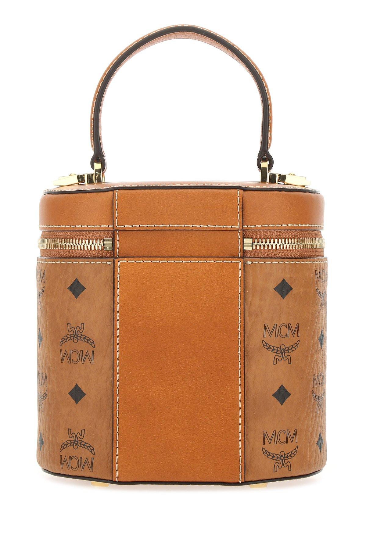 MCM Cylinder Bucket Bag in Brown | Lyst