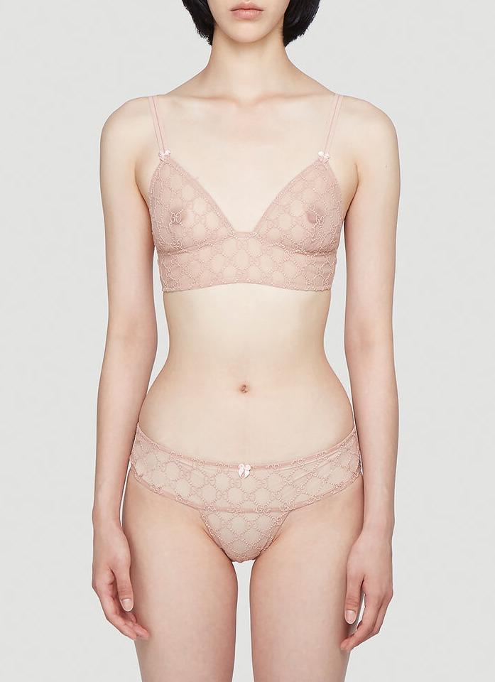 Gucci GG Tulle Lingerie Set in Pink | Lyst Canada