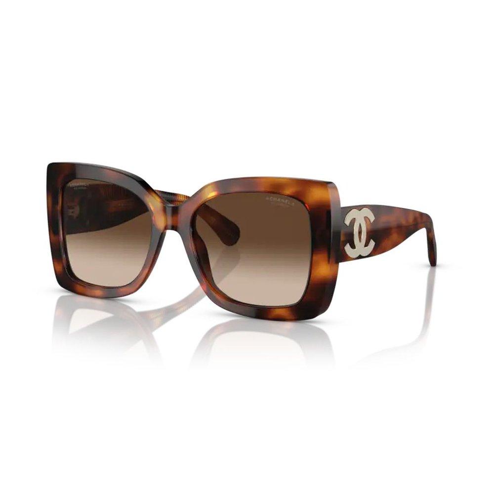Chanel Square Frame Sunglasses in Brown