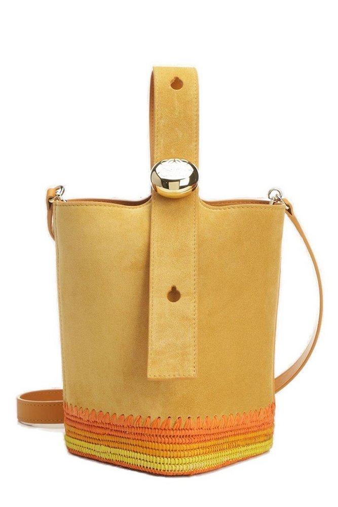 トートバッグ LOEWE Yellow Leather Mini Pebble Bucket Bag Mini Pebble bucket in smooth calfskin Yellow - LOEWE